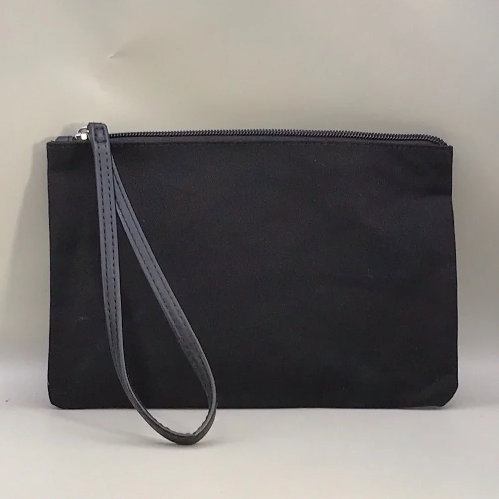 Victoria's Secret Wristlet Cosmetic Bag - Black With Silver Sequins 9